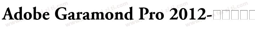 Adobe Garamond Pro 2012字体转换